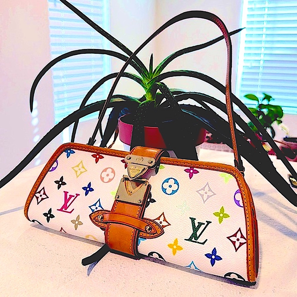 Vintage MURAKAMI Louis Vuitton SHIRLEY 💜💙💚💛LV shoulder bag💕